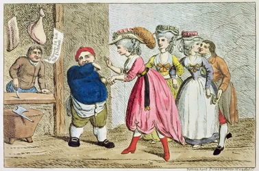 Female Influence, eller Devonshire Canvas, 1784 (farveætsning)